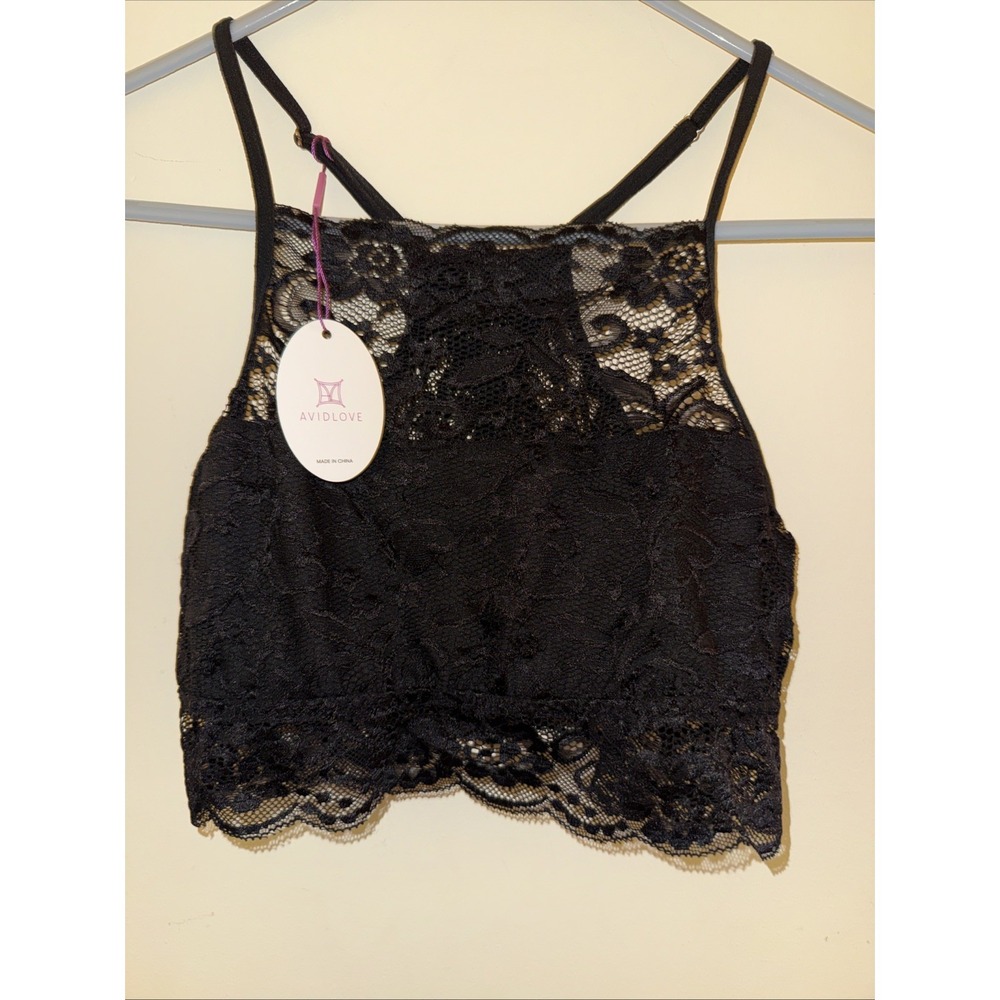 Avidlove NWT Black Lace Bralette Racerback